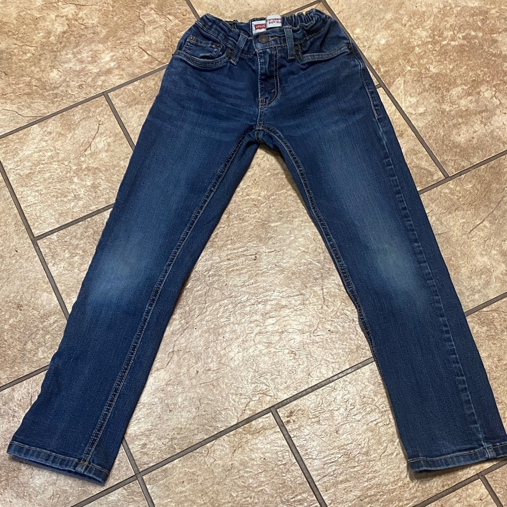 Kids Size 8 Levi's Dark Blue 511 Slim Jeans Denim School Cotton Comfortable